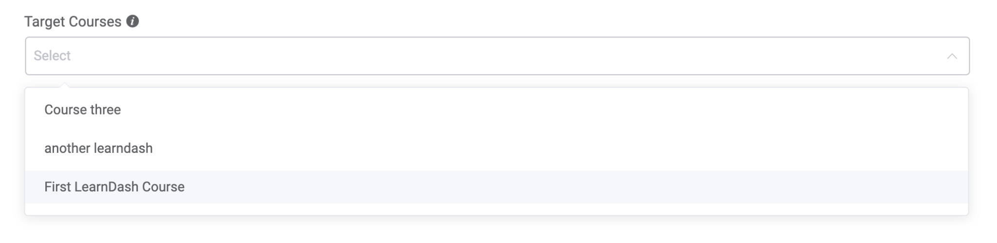 Reload field selection